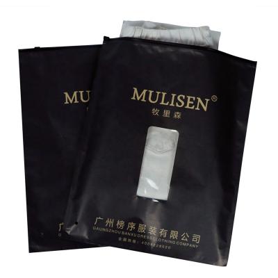 China Recyclable Cpe Slider Ziplock Packaging Bags Matte Zipper Bag For Clothing Garment Grade Packaging for sale