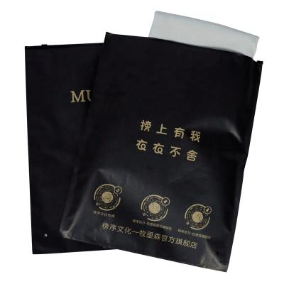 China Recyclable Custom Self Sealing Ziplock Bag Plastic PVC Frosted Zipper Bag With Logo For Clothing for sale