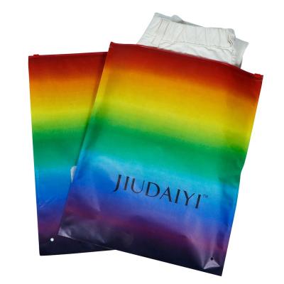 China Custom Recyclable Frosted Biodegradable Plastic Packaging Zipper Bags T Shirt Swimwear Zip Lock Bags With Logo for sale