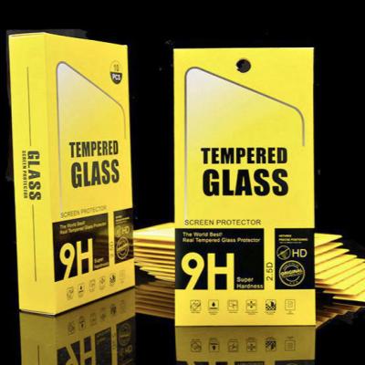 China Mobile phone tempered glass screen protector retail packaging low price paper packing 10 and 1 boxes for sale