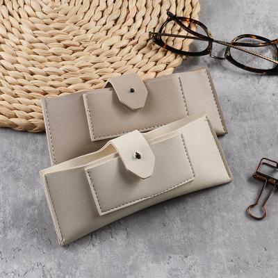 China YJH008-2 High Quality Leather Eye Glass Pouch Fashion Case Holder PU Cowhide Sunglasses Waterproof Leather Storage Bag for sale