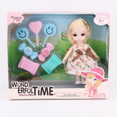 China Mini Toy Factory Hot Sale Fashion 18cm Joint Doll Gift With Ice Cream Cart Pretend Sets For Girls Toys for sale