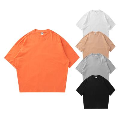 China QUICK DRY Custom Drop Shoulder Logo T Shirts For Men And Women With Low Moq Cotton Summer Plain Oversized Tees for sale