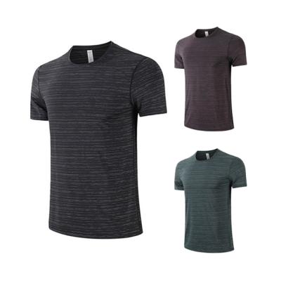 China QUICK DRY Custom Logo Men's Casual Summer Sports T Shirts With Breathable Soft Lightweight Poly Spandex Stretch Gym Tees for sale