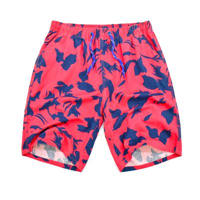 China Logo Acceptable Mens Casual Beach Custom Made Breathable Bottom Wear Pants Printed Cotton Red Shorts Shorts Summer Beach Shorts for sale