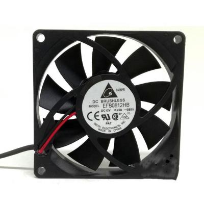 China Silent Industrial Equipment EFB0812HHB Size 80*80*15mm 12V 0.40A Large Air Volume Fan for sale