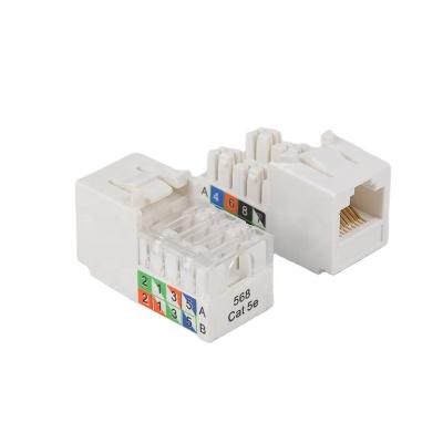 China New design rj45 network phosphor bronze and tinned connector with 90 degree utp RJ45 CAT5E keystone jack for network module for sale