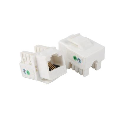 China IDC RJ11 CAT3 UTP 6P4C Phosphor Bronze Keystone Jack Dual 110IDC 90degree Telecom Communication And Telephone Female Can for sale