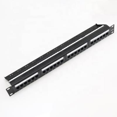 China Best System Wiring Network Patch Panel 24 Port Dual IDC Trapezoidal UTP 110 Patch Panel Best Choice for sale