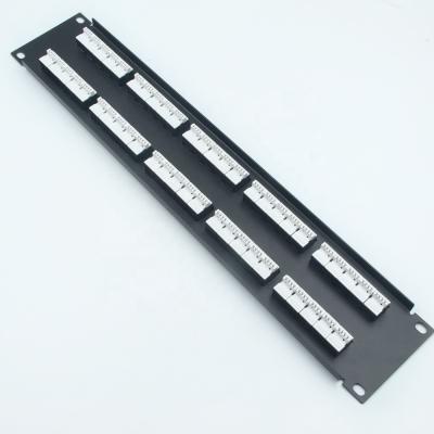 China Hot Selling Thickened Steel Telephone Patch Panel 50 Ports With Keystone Jack for sale