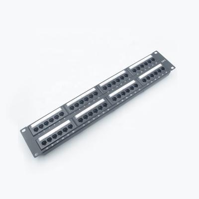 China High Quality Thickened Steel 192U Utp Cat6 48 Patch Panel Ports Dual Idc 110 Patch Panel With Or Weight Back Bar for sale