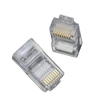 China Excellent RJ45 CAT5 UTP 8P8C Network Factory Directly Crystal Square Crimp Connector Tube Modular Plug for sale