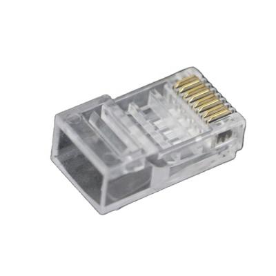 China audio & Good Quality CAT6 UTP 8P8C Hole Video Cheap Gold Plated Plastic Shell RJ45 Modular Connector Plug for sale