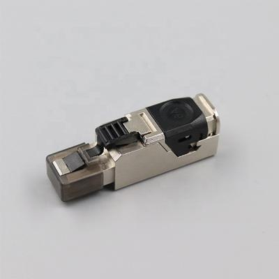 China Network Factory Price Shielded Cat6a Toolless Connector 8P8C Cat6a Cat7 Cat8 RJ45 Field Termination Plug for sale