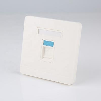 China White Wall Faceplate Hot Sale 86 Type Eye Plate 1 Port With Shutter 86*86mm for sale