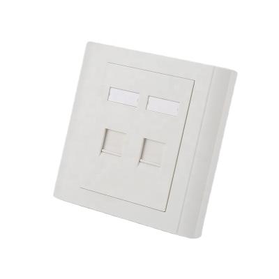 China Made In China Network Wall Plate 2 Left Front Plate For Keyston Jack 86*86mm for sale