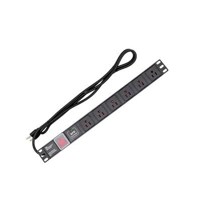 China Best Selling USA Electric Power Transmission 1U Horizontal PDU Socket Distribution Unit 19