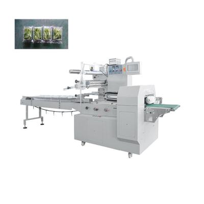 China Full Automatic Food Tray Packing Machine Vegetable Wrapper for sale