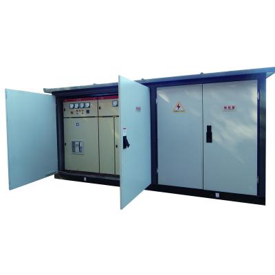 China Electric Power Efficiency High Iron Plate Spraying Compact Box Type Substation Box Type Substation for sale