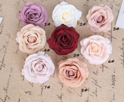 China Wedding Celebration Hot Sale Rose Flower Silk Rose Flower Artificial Bulk For Wedding Centerpiece Party Home Decoration for sale