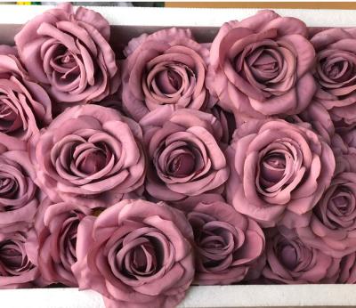 China Wholesale Beautiful Colorful Mauve Rose Flowers High Quality Fake Artificial Mauve Rose For Wedding Centerpieces Layout for sale