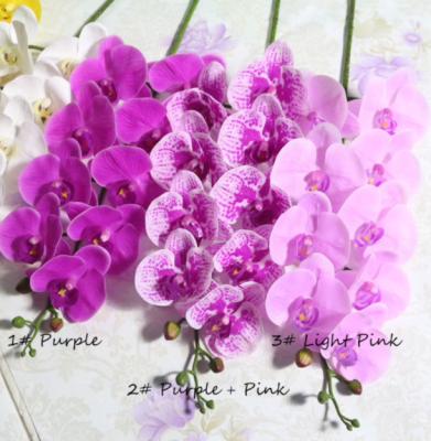 China Beautiful Colorful Artificial Phalaenopsis Flowers Stems Real Touch Orchids Flowers For Home Office Wedding for sale