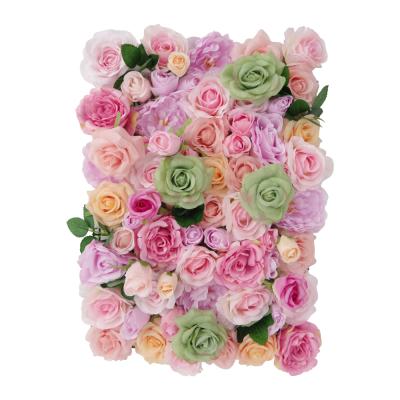 China Artificial Flower Luxury Wedding Wall High Floral Flower Wall Backdrop Panels For Wedding Background Home Decoration for sale