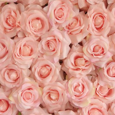 China Luxury Artificial Rose Flower Wall Silk Rose Flower Wall Backdrop Panels For Wedding Party Home Decoration for sale