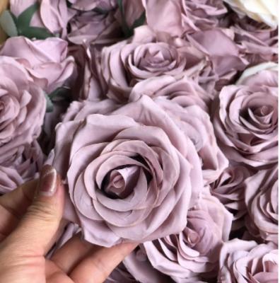 China Beautiful Artificial Flower Wholesale Light Colorful Rose Flower For Wedding Decoration from Dusty Silk Artificial Flower Heads for sale