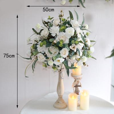 China Wedding Decoration Wedding Flower Arch Arrangement Flower Axle Flowers Ivory Archway Wedding Corner Booty Wedding Backdrop for sale