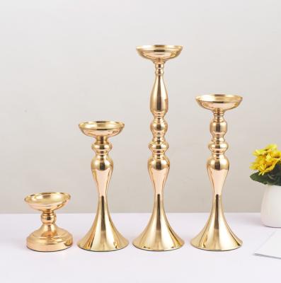 China Wedding Decoration Metal Wholesale Candlestick Mermaid Gold Candlestick For Wedding Birthday Party Decoration for sale