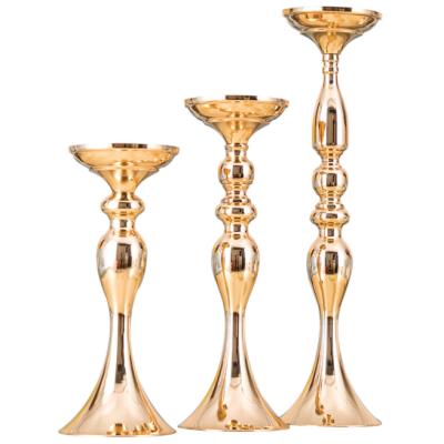 China Wedding Decoration Candlestick Metal Candle Holder Mermaid Flower Vase Gold Candlestick For Wedding Birthday Party Decoration for sale