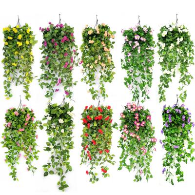 China Eco-friendly Romantic Home Decor Hanging Artificial Vine Silk Flower for sale