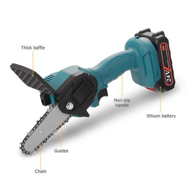 China 2021 China Rechargeable Cordless Chainsaw Battery Cutting Woodworking Chainsaw Cheap Power Antiskid for sale