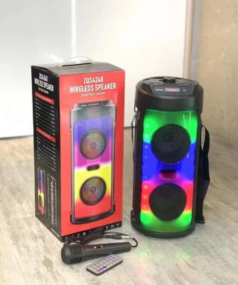 China ZQS-4248 new wireless speaker 4inch dual speaker good quality small speaker with colorful lights for sale