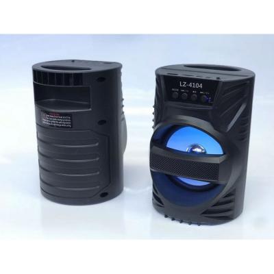 China LZ-4104 best selling 4inch small speaker wireless multi function speaker with cool light for sale