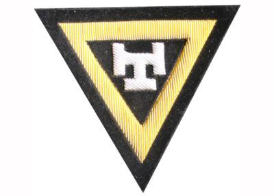 China Letter T Embroidery Machine Patches Triangle Pattern Custom Sew On Badges for sale