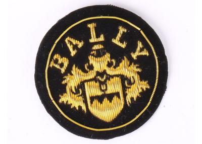 China Letters Bullion Wire Badges For Apparel , Embroidered Cycling Patches for sale