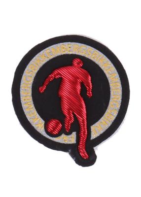 China Sports Embroidered Sew On Badges Red / Yellow School Blazer Badges for sale