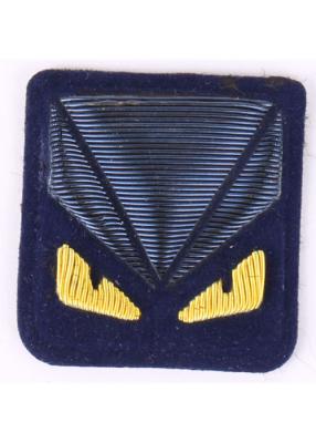 China Navy Blue Embroidered Blazer Badges Machine Made Army Blazer Badges for sale