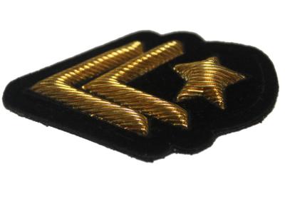 China Gold officer military bullion badges for jacket and t-shirt for sale