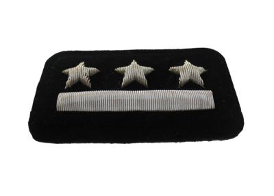 China Three star military bullion wire police badges for jacket and t-shirt for sale