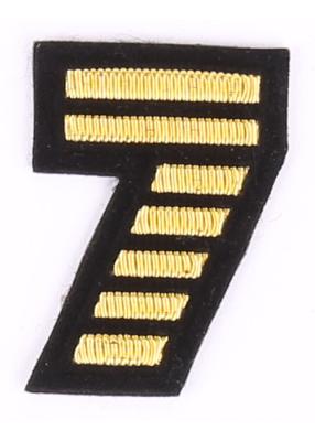 China Bullion Wire Embroidered Letter Patches For T - Shirt , Embroidered Alphabet Patches for sale