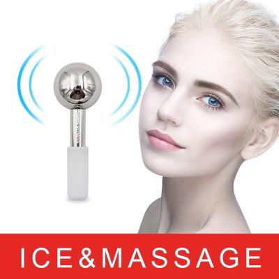 China Rose Gold Roller Ice Globes Cooling Facial Wrinkle Remover Custom Stainless Steel Beauty Tool Rose Color Rose Massage For Face Private Label for sale