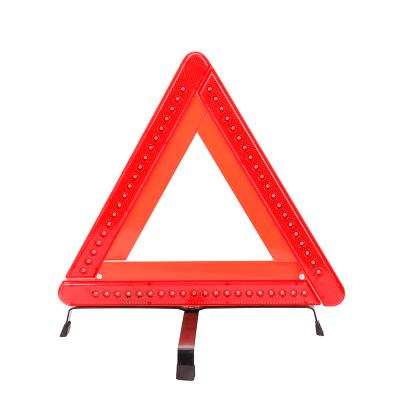 China High Visibility Reflection Wholesale Certificated Light Pole Car Road Safety Collapsible Led Reflective Warning Triangle for sale