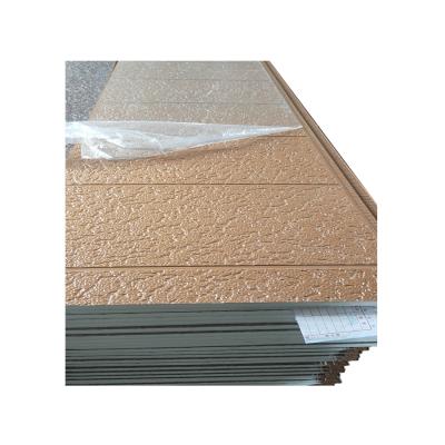 China Polyurethane Light Beauty Insulation Wall Panel Cheap Decorative PU Sandwich Panel 16mm PU Sandwich Panel Wall Fireproof for sale