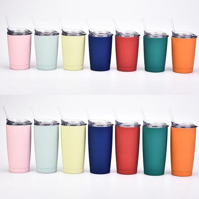 China PORTABLE Travel Coffee Mug Stainless Steel Vacuum Flask Wall Insulated Double Tumbler With Lid And Straw Custom Logo Car Cup for sale