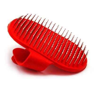 China Wholesale Custom Viable Stainless Steel Needle Dog Hair Removal Pet Deshedding Tool And Pet Grooming Brush for sale