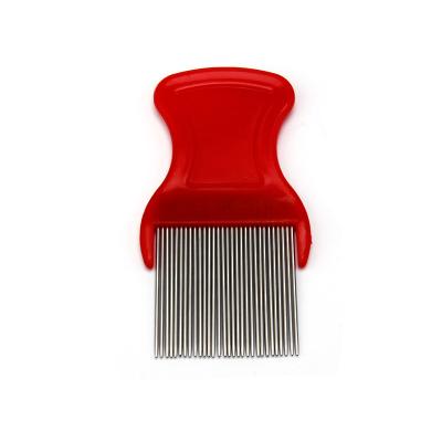 China Hot Sale Viable Pet Supplies Long Needle Dog Cat Cleaning Stainless Steel Flea Comb Pet Comb for sale