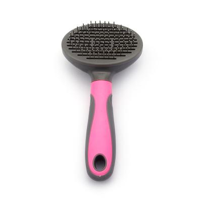 China Viable Hot Sale Pet Grooming Tool Stainless Steel Rake Dog Self Hair Removal Cleaning Brush for sale